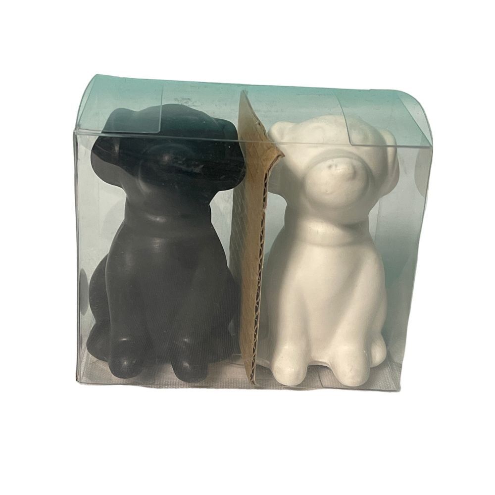 Adorable Black and White Dog Salt and Pepper Shakers Set Ceramic Kitchen Decor